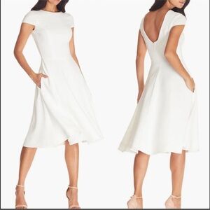 NWOT DRESS THE POPULATION LIVIA GARNET RED FIT & FLARE DRESS sz XXL